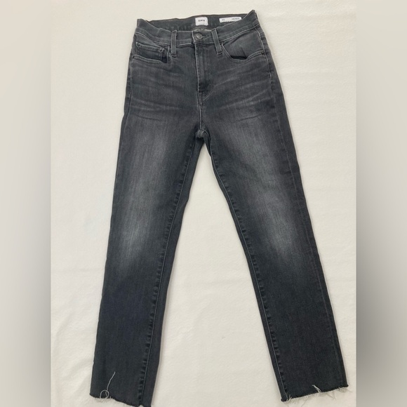 Edwin Women’s Jeans Black Bree‎ Slim Straight Raw Hem Size 25 - Picture 1 of 8